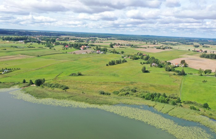 szczycieński, Dźwierzuty, Targowo, Działka - Osada Targowo -linia brzegowa.