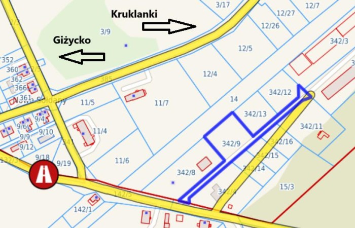 giżycki, Giżycko, Nowe Sołdany, Działka 1700 m 2  - Nowe Sołdany